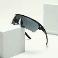 Lunettes de soleil personnalisées de style carré européen américain sans monture UV400, visière solaire monobloc pour unisexe, deux couleurs, rassemblement festif