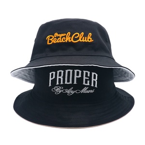 Chapeau Bob Réversible Personnalisé de Haute Qualité 100% Polyester Imperméable pour le Sport, avec Logo Brodé, Protection Solaire, Cyclisme, Décontracté - Product Image 2