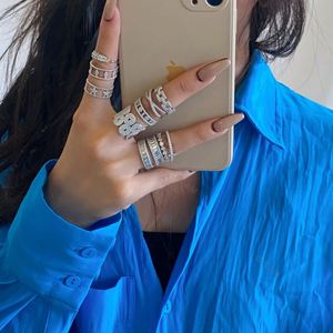 Anillos de Pareja Dylam 925, Anillo Original con Moissanita, Estilo Hip Hop, Personalizado, para Mujer, Plata, Joyería de Compromiso, Simple, con Piedra - Product Image 2