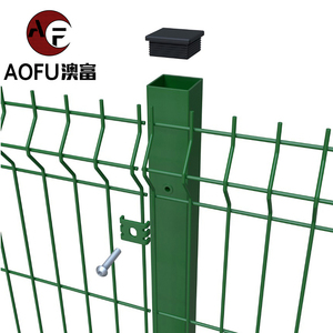 Tam giác phong cách sắt Zn + PVC 3D dây lưới hàng rào 4 mét dây lưới kích thước 100*50 mét màu xanh lá cây RAL 6005 sử dụng cho sân bay hàng rào - Product Image 4