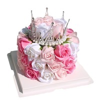 Bouquet de roses en savon élégant, emballage cadeau pour Noël, la Saint-Valentin, la remise des diplômes, le Nouvel An, Pâques, la fête des mères, Halloween