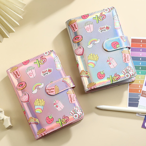 دفتر يوميات مدرسة القرطاسية معكرون بيندر بغلاف صلب فضفاض بميزانية رابط بو الجلود دفتر مغناطيسي A5 - Product Image 3