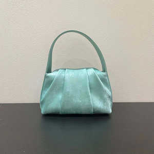New Chinese style satin cowhide crossbody bag for women, retro and fashionable mini cloud handbag - Product Image 2