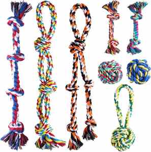 Jouets pour chiens personnalisés indestructibles, jouets en peluche pour chiens, jouets à mâcher en corde de coton, jouets à mâcher en caoutchouc pour chiens agressifs - Product Image 1
