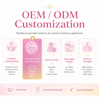 Fabrication sous contrat de gommes probiotiques pour femmes, formule personnalisée OEM, écorce d'orme, marque blanche, bien-être professionnel, vente en gros