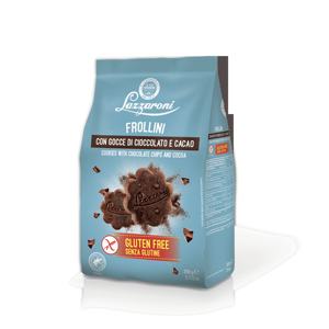 Galletas Crujientes Dulces Sin Gluten Lazzaroni Cocoa and Drop en Bolsa de 200g X 10 Unidades - Product Image 1