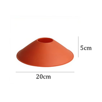Kerucut Penanda Sepak Bola 20cm, 30g, Tahan Lama, Fleksibel, Ramah Lingkungan, PE, Penanda Latihan, Latihan Kelincahan & Kecepatan, Peralatan Sepak Bola, Grosir
