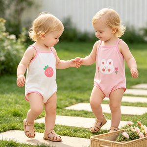 Barboteuse bébé d'été en modal fin avec bretelles, vêtement une pièce pour enfants, débardeur, tenue d'intérieur - Product Image 1
