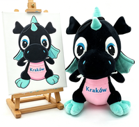 Jouet en peluche Dragon Noir CE Chine, Mini jouets en peluche Dragon rembourrés