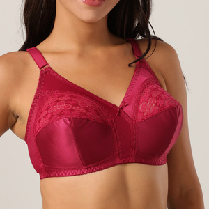 Soutien-gorge Grande Taille <span class=keywords><strong>Femme</strong></span> Respirant Uni Sans Couture Tricoté Coupe Pleine Lingerie Sexy Babydoll Saint-Valentin Vente en Gros - Product Image 1