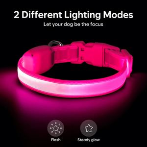 Electronic Pet LED Dog Collar Adjustable Flash <b>Recharge</b> Pet Collars Reflective LED Collars for Dogs <b>Night</b> Anti-Lost Dog Products - Product Image 2