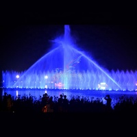 Fuente de Agua para Exteriores Optimum Show con 2 Años de Garantía, Bomba de Agua de Acero Inoxidable, Sistema de Control DMX 512/PLC, Fuente Musical