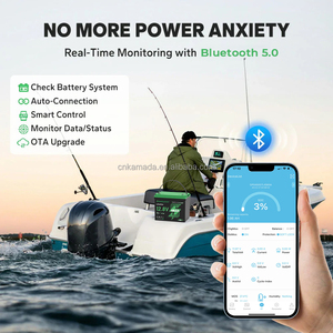 Batería Inteligente LiFePO4 de 12.8V 165Ah con Autocalentamiento y Bluetooth, Batería de Litio de 12V 1200CCA para Motor de Arrastre Marino - Product Image 2