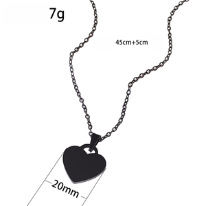 Collar de Corazón de Acero Inoxidable Ywyougang - Joyería Personalizada con Grabado de Amor, Regalo para Ella, Multicolor - Product Image 2