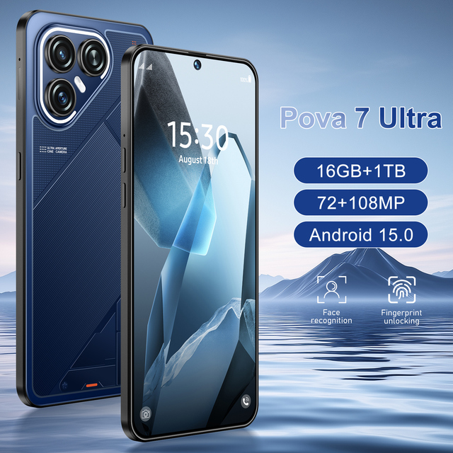 Global Version 2026 Pova 7 Ultra Deca Core 7.3" Amoled 144hz 108mp Camera 16gb+1tb 7800mAh 5g Dual Sim Card Gaming Smartphone