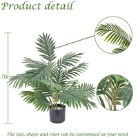 Plante artificielle de palmier Bossion de 70 cm pour décoration de table, petit bonsaï