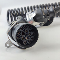 Nuevo cable espiral de siete núcleos para remolque, conjunto de cable EBS de 24 V para línea de alimentación de semirremolque, cobre electrolítico negro y verde 28T