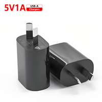 5V 1A certification australienne SAA AU téléphone portable port USB chargeur adaptateur de prise murale pour AU