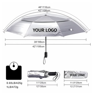 Light Weight Large Two Layer Sombrillas Portable Pocket <b>Umbrella</b> Auto Open Folding Foldable Car <b>Umbrella</b> - Product Image 5