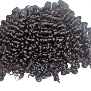 <span class=keywords><strong>Extensiones</strong></span> de <span class=keywords><strong>Cabello</strong></span> al por Mayor, <span class=keywords><strong>Cabello</strong></span> Humano Rizado sin Procesar, 100% Alineado con la Cutícula, Doble Trama a Máquina, 100g - Product Image 1