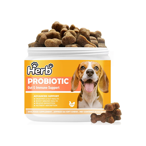 Probióticos para Mascotas OEM ODM, Probióticos para Perros con Prebióticos, Promueven un Microbioma Intestinal Equilibrado, Refuerzan la Salud Inmunológica, Masticables Suaves - Product Image 1