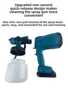 <span class=keywords><strong>Pistola</strong></span> de Pulverización Eléctrica Inalámbrica de Grado Industrial, Recargable, con Batería de Litio, 3000 PSI, 1500W, Conveniente, Eficiente y Portátil - Product Image 2