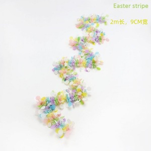 DAMAI <b>Easter</b> Decoration Fuzzy Strips 2 - Meter - Long with <b>Egg</b> Discs Streamers Colorful Round Fuzzy Strips for Party Decoration - Product Image 2