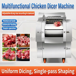 Machine à découper la viande en acier inoxydable, épaisseur réglable, semi-automatique, pour couper le bœuf en cubes, processeur de poisson congelé - Product Image 6