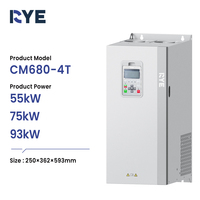 Contrôleur de fréquence RYE pour moteur triphasé 50Hz à 60Hz 380V-480V 55KW 75KW 93KW 380V