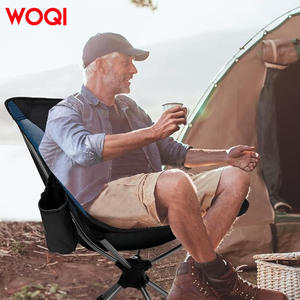 Silla Portátil Plegable Woqi con Marco de Aluminio, Capacidad de Carga de 140 kg, Silla Compacta para Jardín, Camping y Exteriores, Color Negro - Product Image 2
