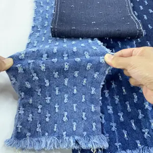New Design Crochet Denim Fabric Jacquard Denim Manufacturer Brand Jacket Fabric