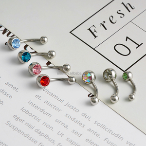 Mejor Venta de acero inoxidable 316L externamente roscado Piercing joyería ombligo anillo del vientre - Product Image 6