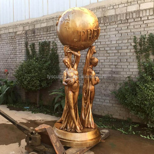 Escultura Femenina Desnuda de Tamaño Real en Bronce, Estatua 'El <span class=keywords><strong>Mundo</strong></span> Es Tuyo' - Product Image 4
