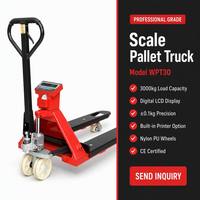 High-precision Pallet Handling Vehicle Electronic Scale 3TON PALLET TRUCK PALLET JACK 1 Year Warranty Indoor Use