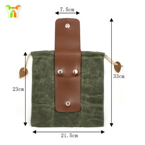 Sáp Vải Đa Mục Đích Foraging Pouch Ráp Dây Kéo Lưu Trữ Túi Cho Đi Bộ Đường Dài Bãi Biển Chải - Product Image 5
