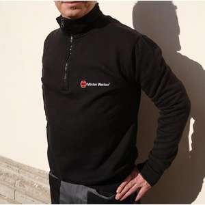MISTER WORKER-Sudadera negra para trabajadores profesionales con Mister Worker-tm-brand MISTER WORKER WORKWEAR - Product Image 3
