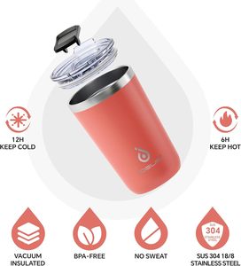 <span class=keywords><strong>IDEUS</strong></span> US Almacén 20 oz Vaso aislado al vacío de doble pared de acero inoxidable con tapa - Product Image 2