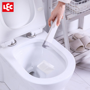 Cepillo de baño LEC con mango largo y clip de limpieza para inodoro, ecológico, blanco - Product Image 1