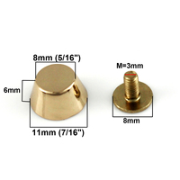 Rivets en forme de seau, alliage de zinc, vis arrière, clous pour sac, clou de pied, bouton décoratif pour vêtement, sac artisanal en cuir, portefeuille de ceinture