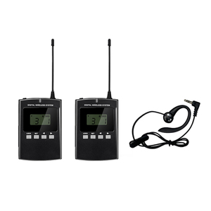 Sistema de <span class=keywords><strong>Walkie</strong></span> <span class=keywords><strong>Talkie</strong></span> Inalámbrico Bidireccional de Alta Calidad, Digital, Portátil, para Guías Turísticos, Conferencias, Viajes, Capacitación, con Pantalla IP, 200m - Product Image 4
