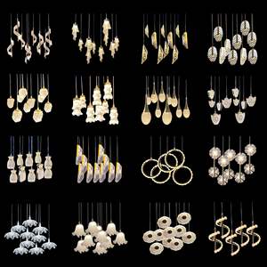 Lustre en acrylique multi-lumières en forme d'éventail, 10 têtes LED, accessoires suspendus pour <span class=keywords><strong>plafond</strong></span> de <span class=keywords><strong>mariage</strong></span>, pour la décoration d'hôtels et d'événements, vente en gros - Product Image 1