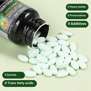 Comprimés de menthe, clou de girofle et argousier, texture dure, supplément alimentaire, bonbons de qualité professionnelle, contre la mauvaise haleine, en flacon. - Product Image 5