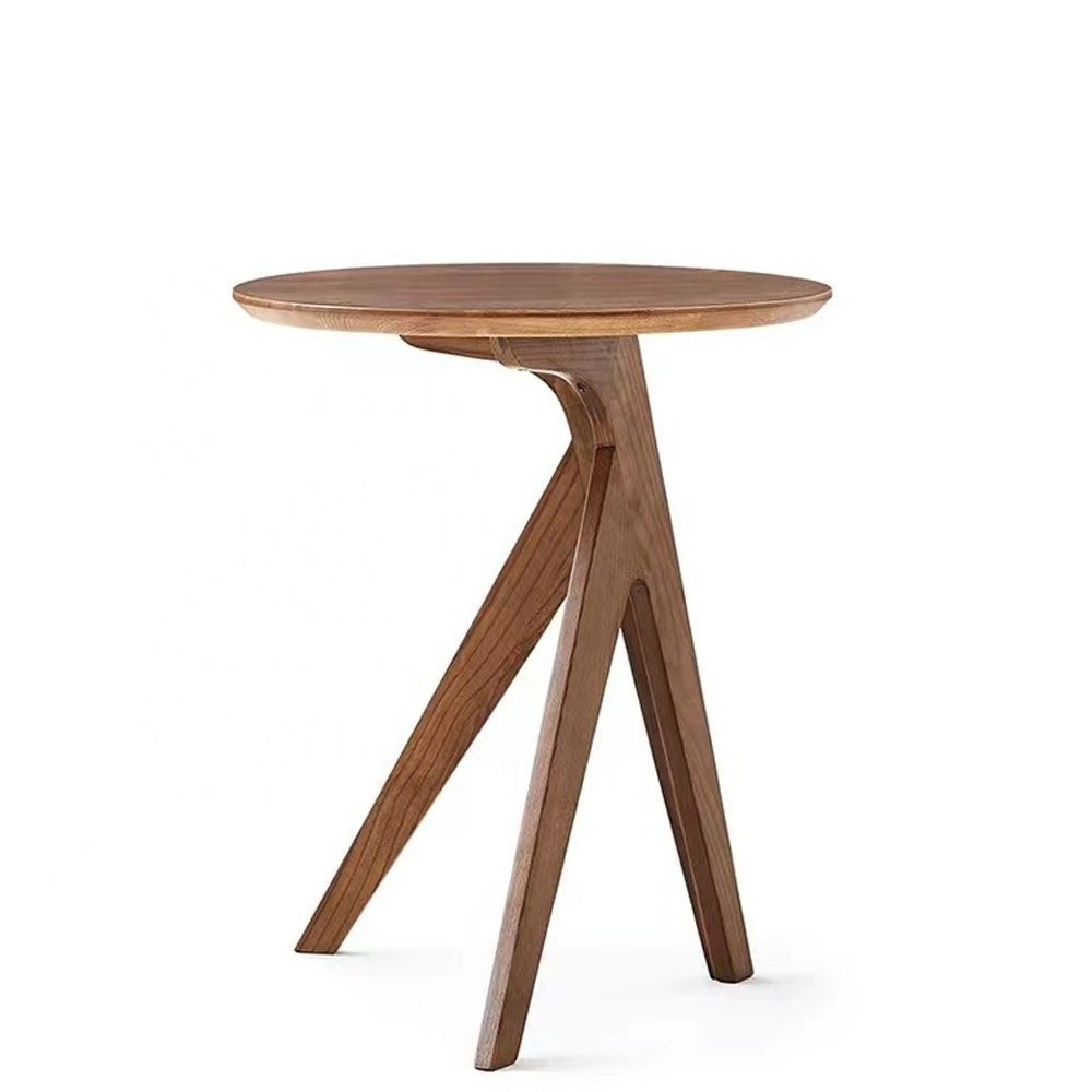 New Cheap  Round Wood Tea Desk Set Living Room Furniture Wooden Luxury Coffee Table Modern