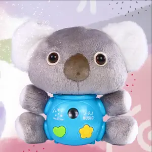 Koala-juguetes de peluche suaves y relajantes para bebé, juguetes de felpa con luces, música y relleno, regalo para niños