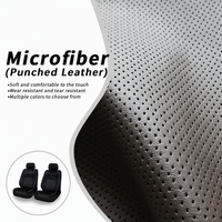 Tissu en cuir synthétique PU imperméable et anti-moisissure, perforé, gaufré, microfibre, cuir perforé pour siège de voiture, chaise, canapé
