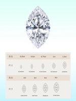 Diamante Cultivado en Laboratorio, Corte Marquesa, 1-3 Quilates, Claridad VS1, Corte Excelente, Certificado IGI, Color Blanco D, para Joyería