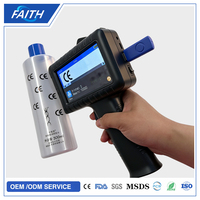 Impresora de mano portátil Faith de 12.7mm para lotes pequeños, máquina de inyección de tinta TIJ portátil para logotipos, impresoras de inyección de tinta de fecha
