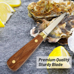 Coltello per <span class=keywords><strong>ostriche</strong></span> fatto a mano in acciaio inossidabile di alta qualità con manico in legno e lama laser per aprire - Product Image 6