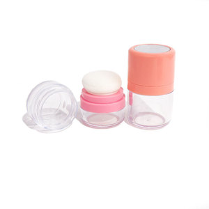 Caja de polvo suelto de embalaje de maquillaje de plástico redondo a precio de fábrica con contenedor de caja de rubor vacía de hojaldre - Product Image 4