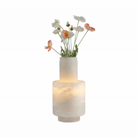 Lampe de bureau LED moderne nordique en marbre avec compatibilité E26 Lampe de table d'intérieur contemporaine avec base en marbre pour bureaux